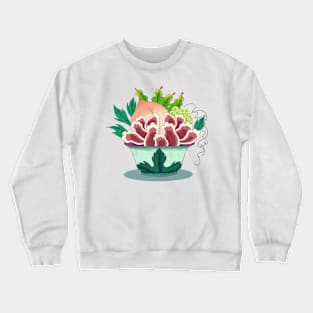 Minhwa: Peony Bowl B Type (Korean traditional/folk art) Crewneck Sweatshirt